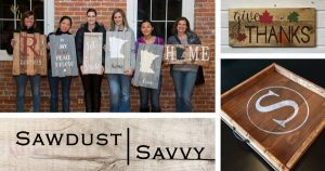 Stillwater Ladies Night Out at Sawdust Savvy - DIY Custom Wood Signs Workshop