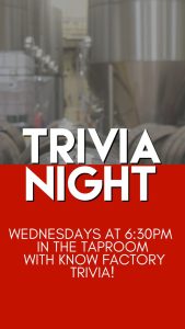 Know Factor Trivia at Lift Bridge Brewery