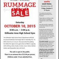 Stillwater Area High School Music Department Rummage Sale