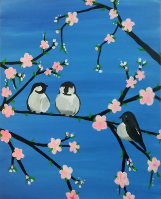 Paint-Sip-Nosh! | 'Spring Chickadees'