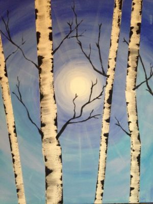 Paint-Sip-Nosh! | 'Birch Sky'